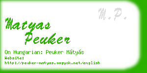 matyas peuker business card